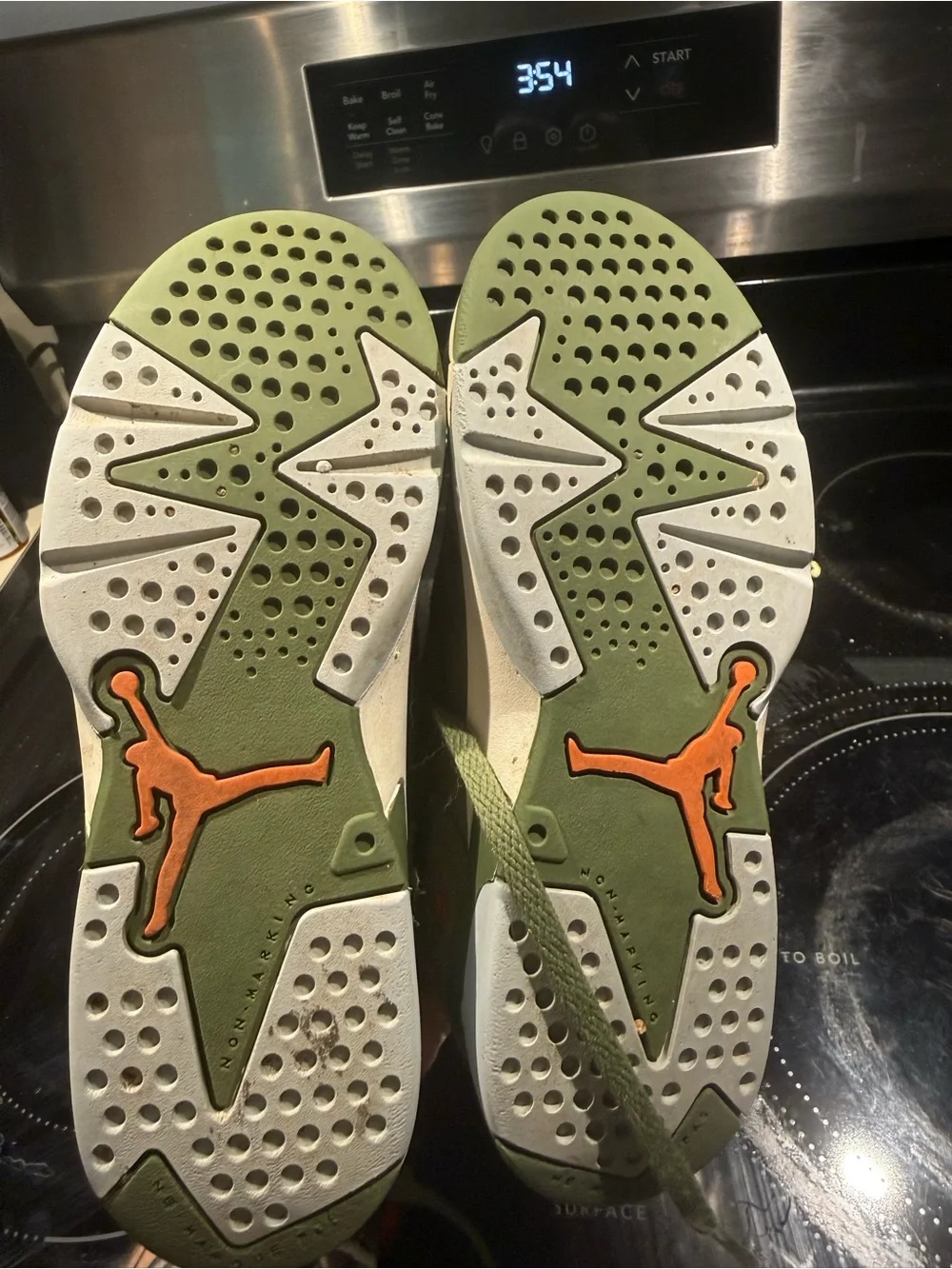 Jordan Kids Olive Green Suede High-Top Sneakers